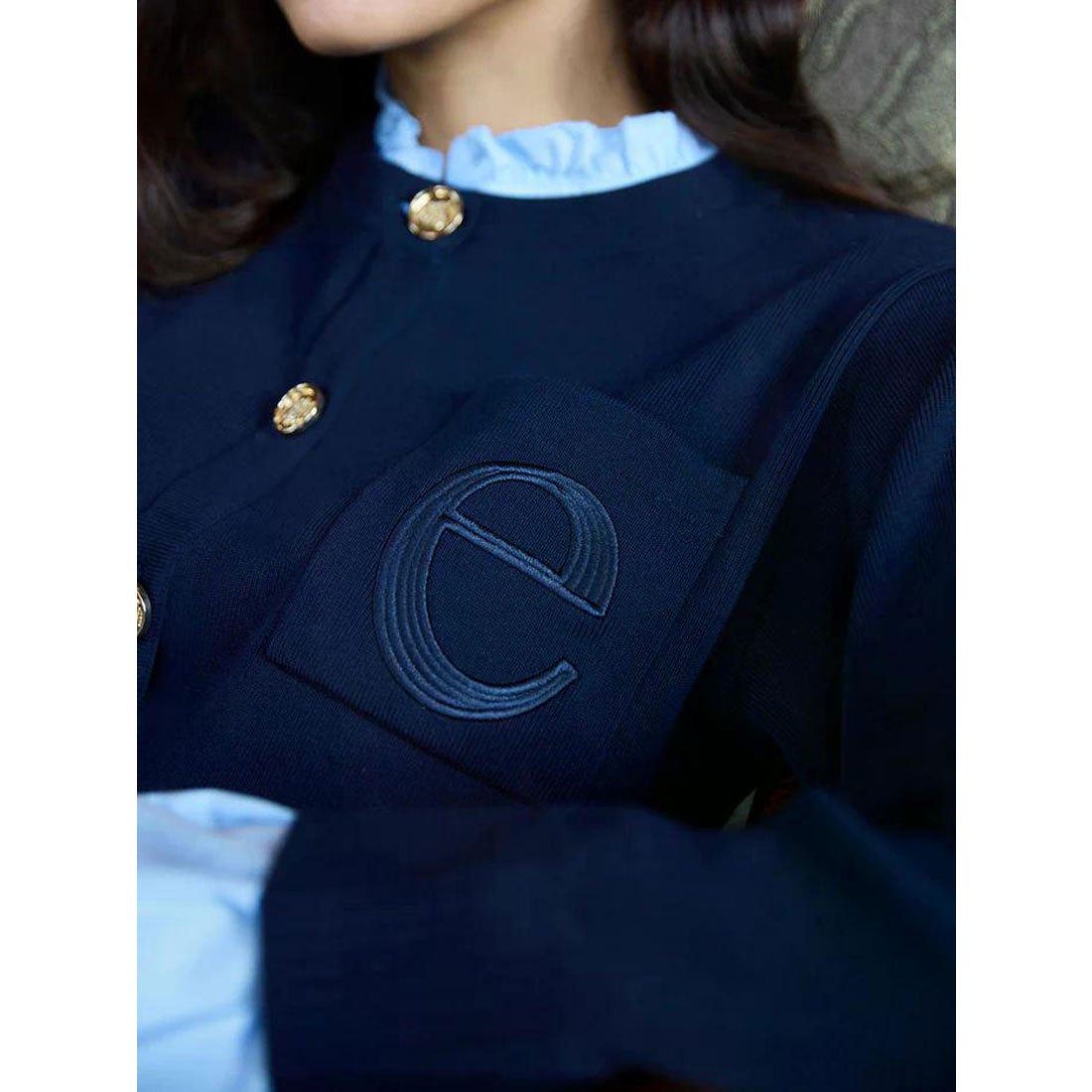 エイミーイストワール EIMY ISTOIRE Attached collar ニット