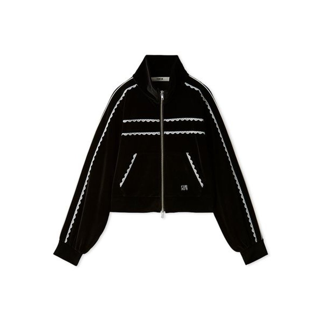 ファーファー FURFUR サイドレースベロアトラックジャケット （BLK