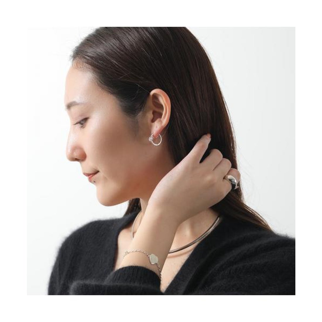 グッチ GUCCI GUCCI ピアス INTERLOCKING 796323 J8400 フープピアス