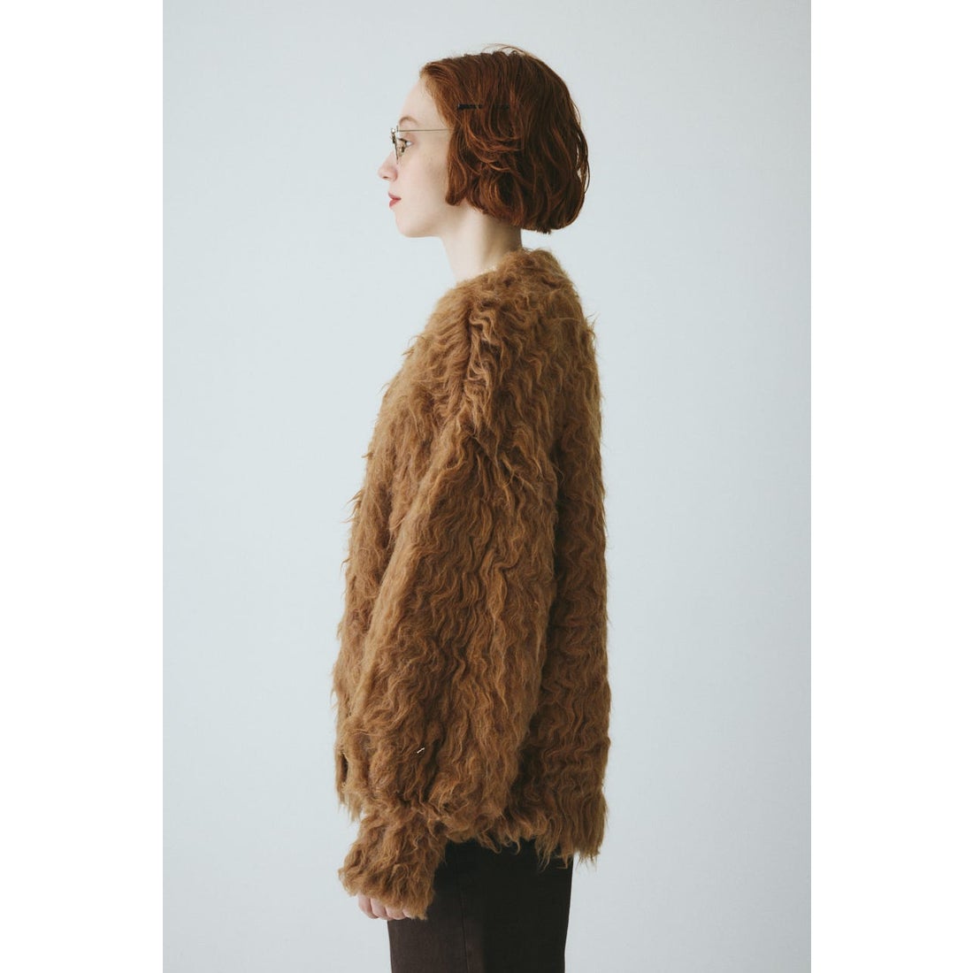 ヘリンドットサイ HeRIN.CYE ［予約］Fuzzy knit cardigan （BLU