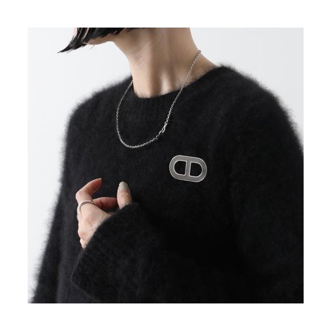 エルメス Hermes HERMES ブローチ シェーヌダンクル H500262FK バッジ