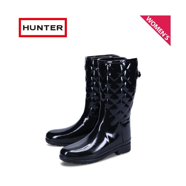 ハンター HUNTER レインブーツ 長靴 リファインド キルト ショート