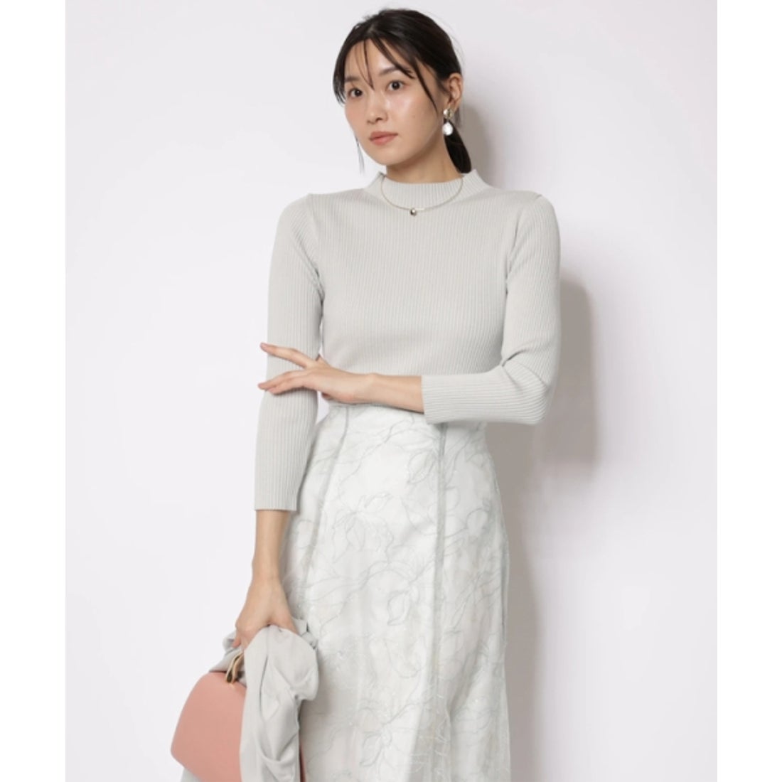 ジャスグリッティー JUSGLITTY ハイネックアンサンブル （茶