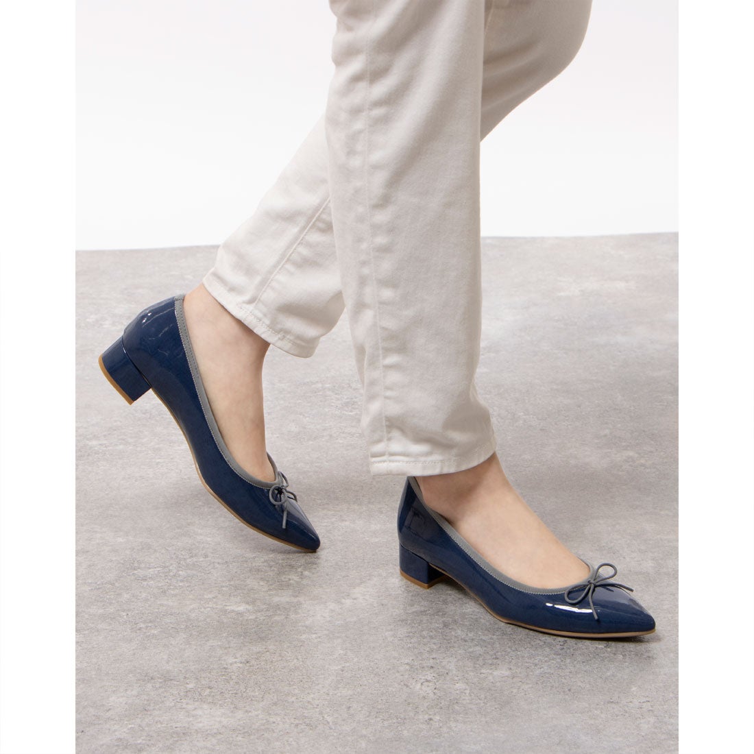 レイン対応】ポインテッドトゥヒールバレエシューズ(RB9401A