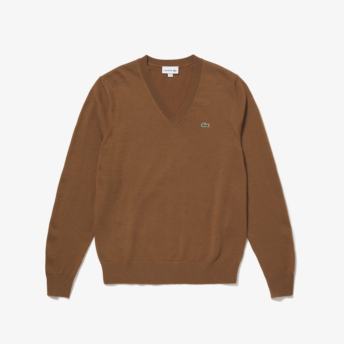 ラコステ LACOSTE Karl Karl Vネックニットセーター （ライトブラウン