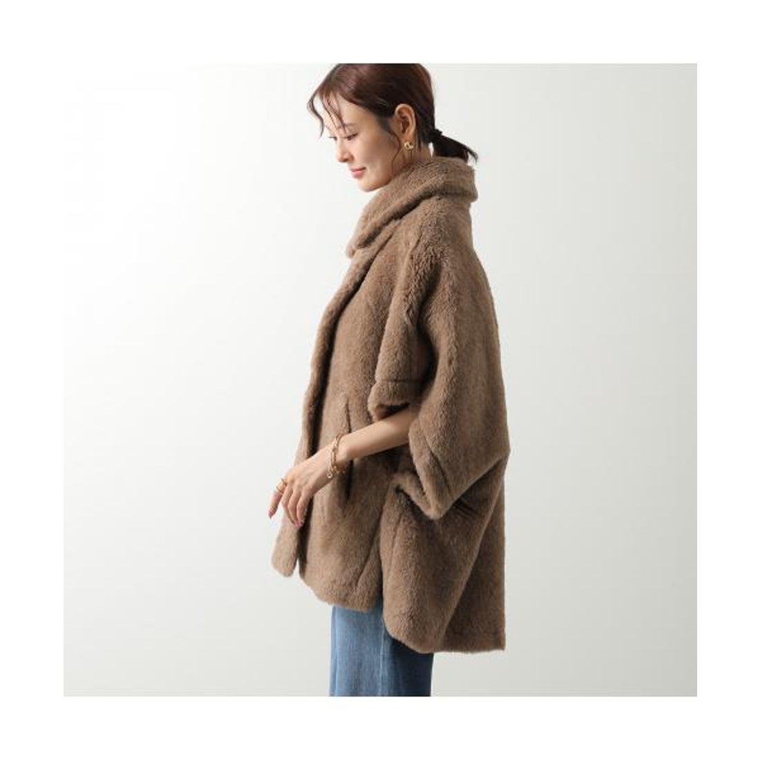 マックスマーラ Max Mara MAX MARA ポンチョ TEBE4 テディベア ケープ