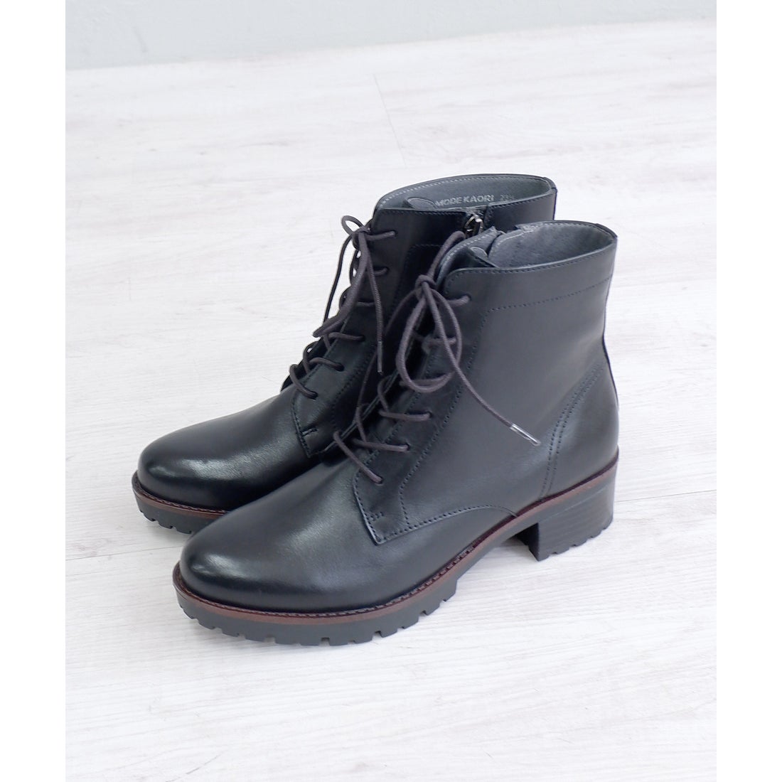 本革】 レースアップブーツ 21535 （ブラック） -モードカオリ MODE