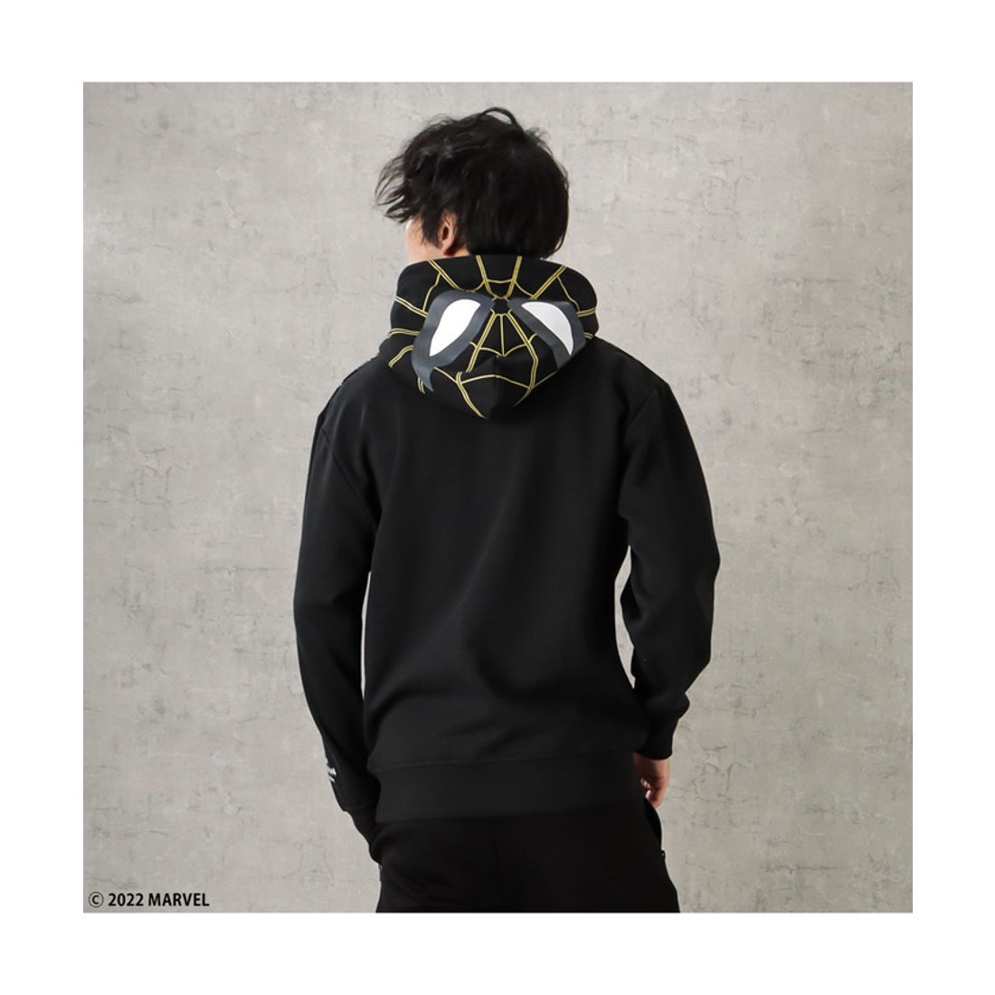 MARVEL × MAZZEL コラボ ジップパーカー 黒 L ☆ 匿名配送 MAZZEL