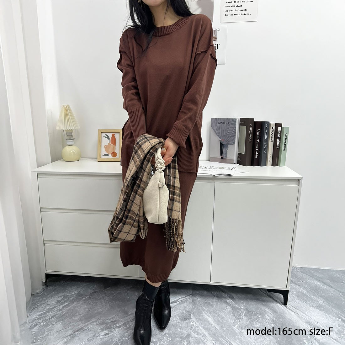 メゾンドラティール maison de LATIR ニットセットアップ （ダーク