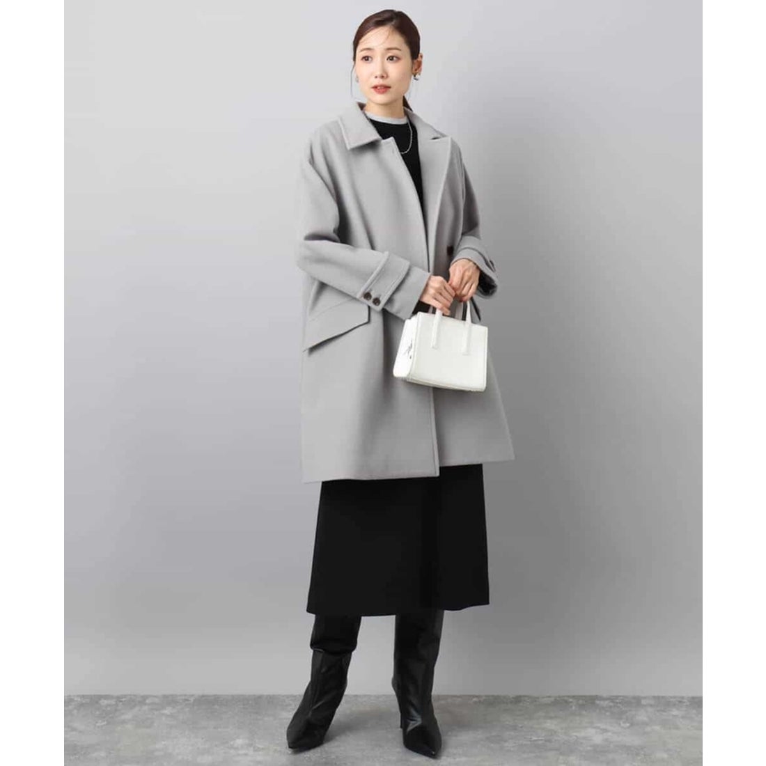 エムケー ミッシェルクラン MK MICHEL KLEIN ウールライク Vネック