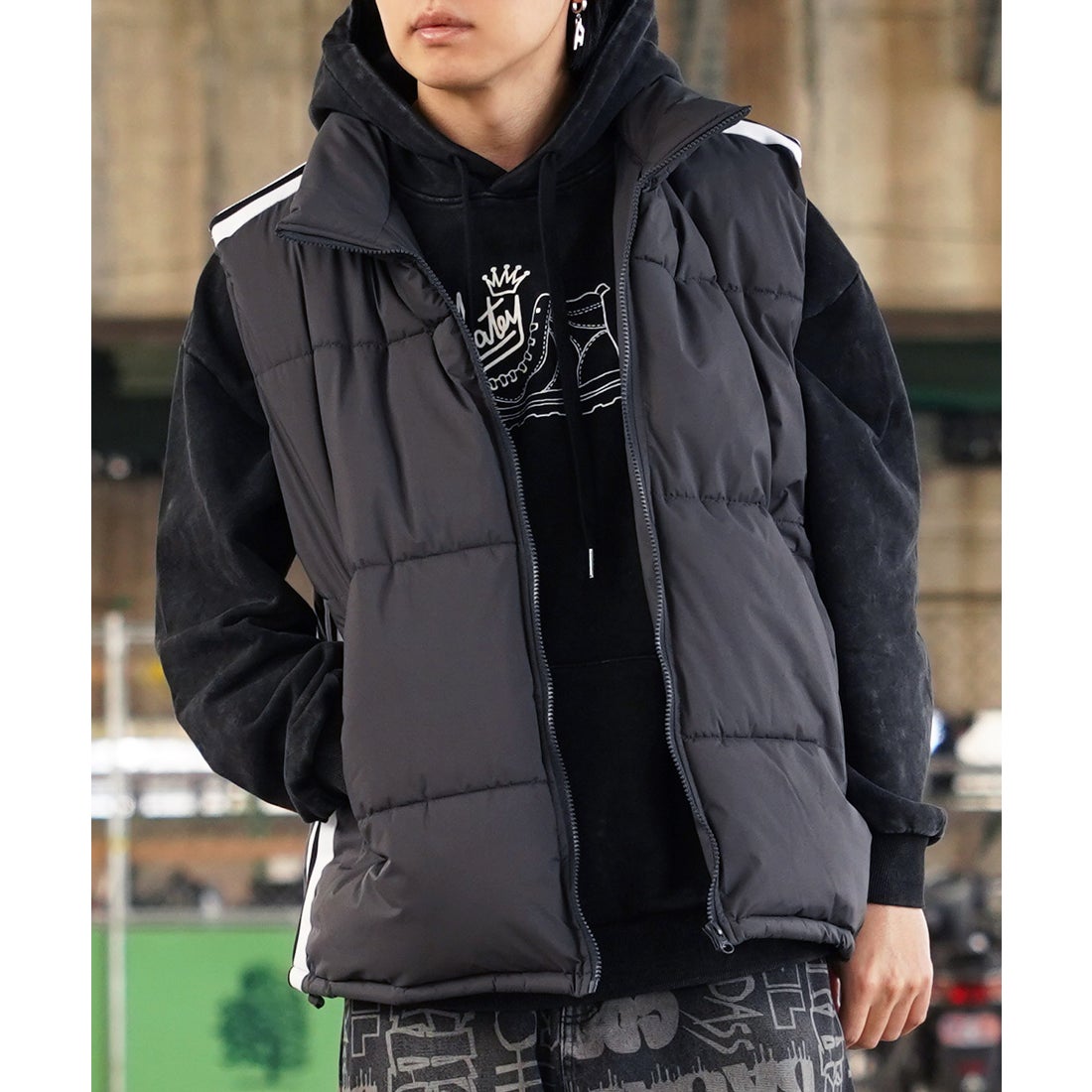 ワンフォークロージング 1111clothing ◇スタンドネック パディング