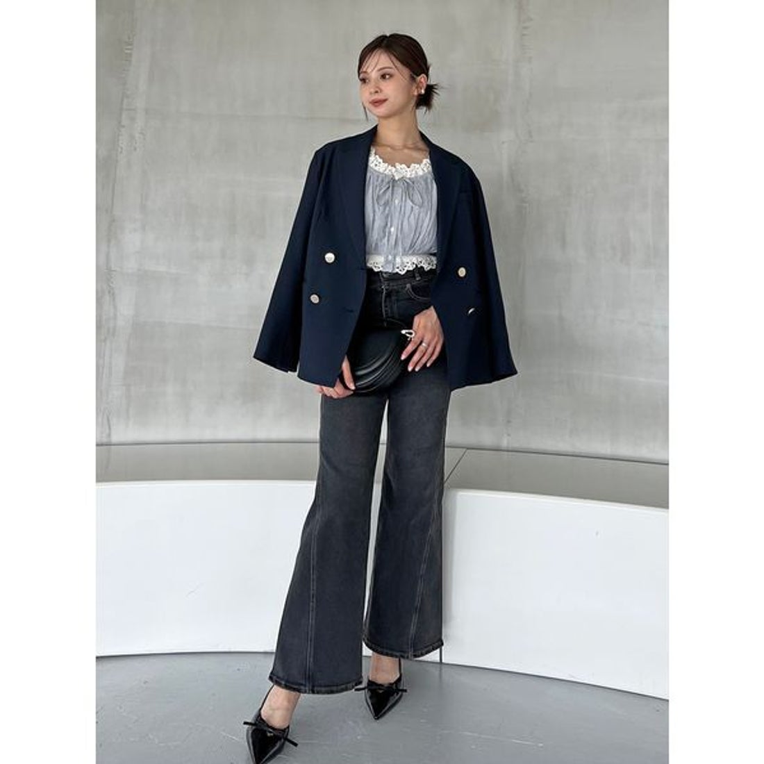 スナイデル SNIDEL Sustainableメタルボタンテーラードジャケット