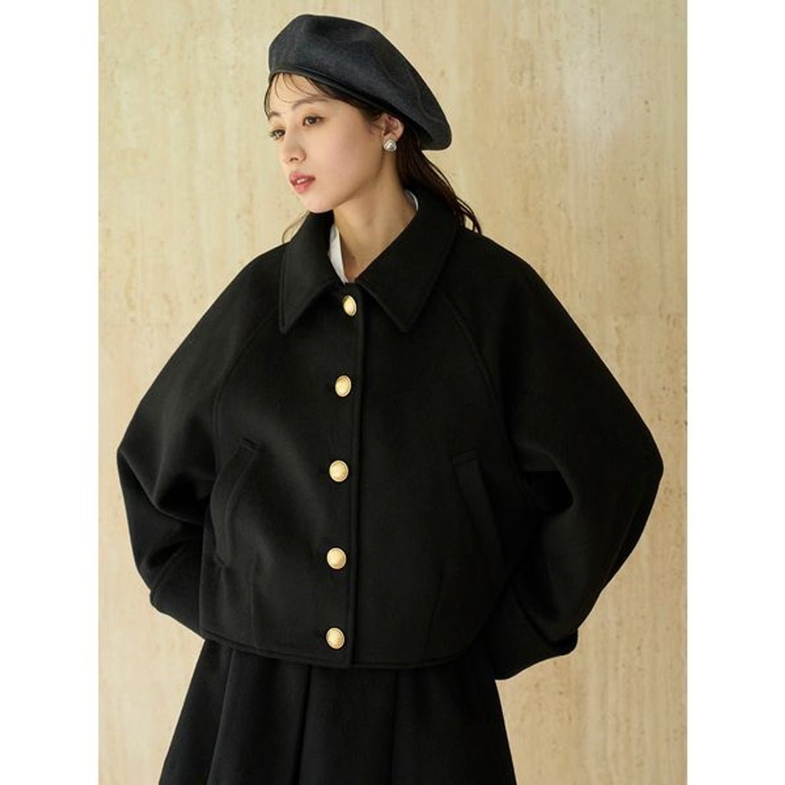 スナイデル SNIDEL ステンカラーメタルボタンジャケット （GRY