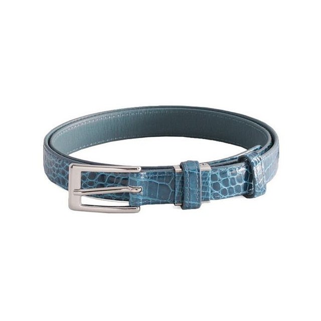 サンキョウショウカイ 三京商会 クロコダイルレザーベルト20mm日本製