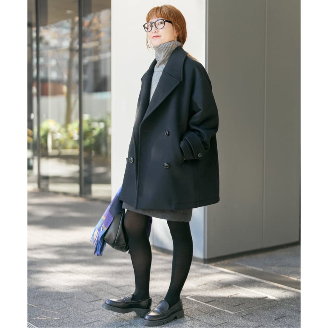 スピック＆スパン Spick & Span S160ビーバーPコート （ブラック