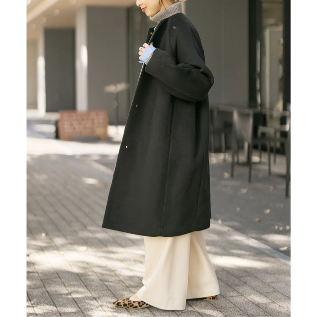 スピック＆スパン Spick & Span S160ビーバーノーカラーコート