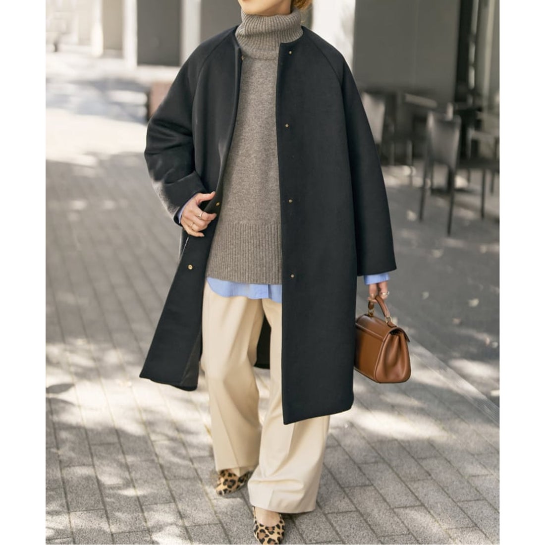 スピック＆スパン Spick & Span S160ビーバーノーカラーコート