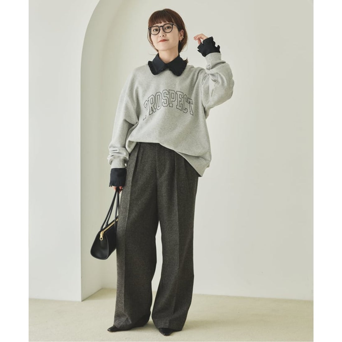 スピック＆スパン Spick & Span 《追加予約》フリルカラーブラウス