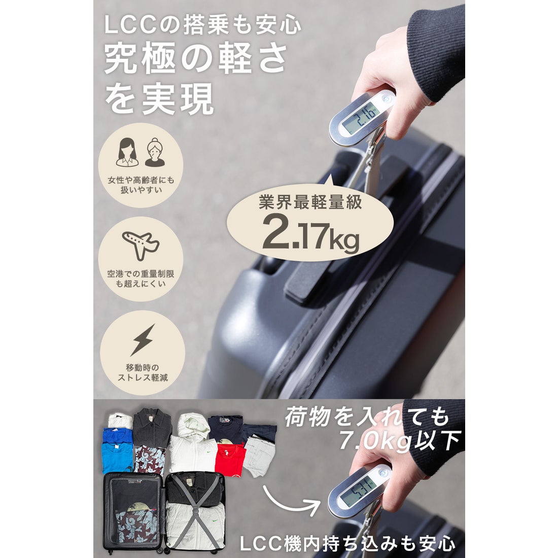 プロエヴォ Proevo Proevo スーツケース 機内持ち込み LCC 超軽量 2.17