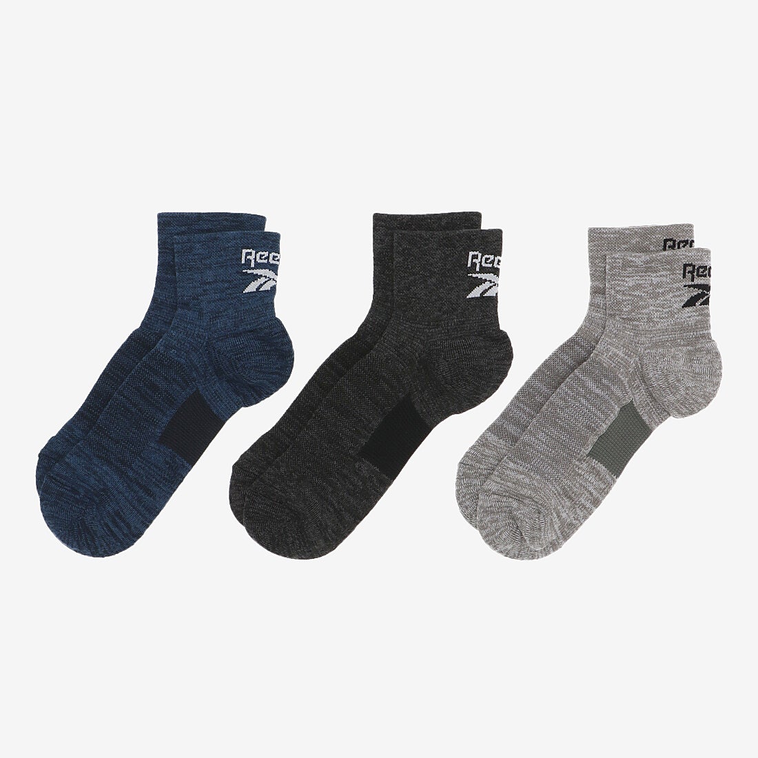 メンズ3足組足底パイルショートソックス （アソート） -Reebok 公式