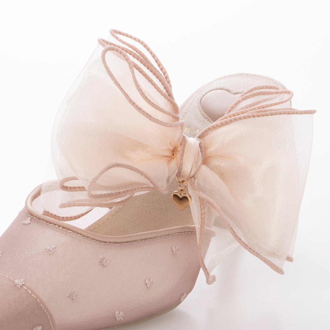 ランダ RANDA 【HEART COLLECTION】シフォンリボンハートミュール