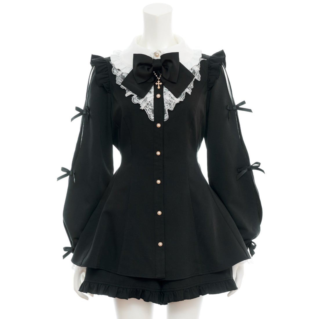 シークレットハニー Secret Honey 袖スリットレースフリルセットアップ