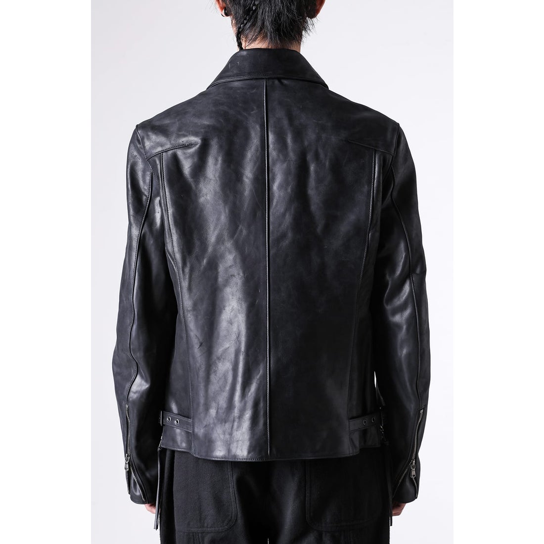 The Viridi-anne Oil Horse Leather Jacket （BLACK） - Osaka / Kyoto