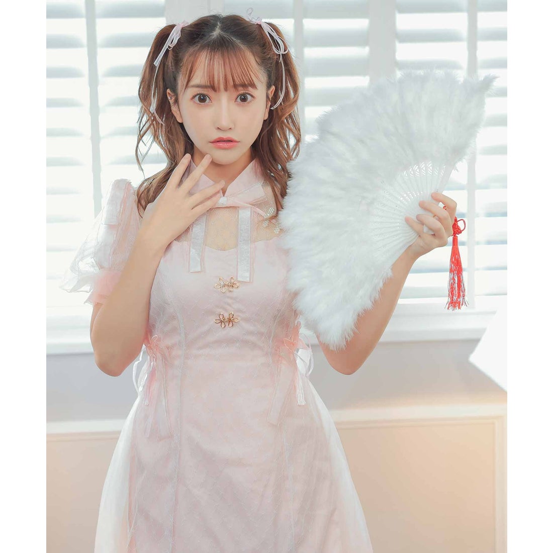 ティカ Tika チュールレイヤードリボンラブリーキュートチャイナドレス