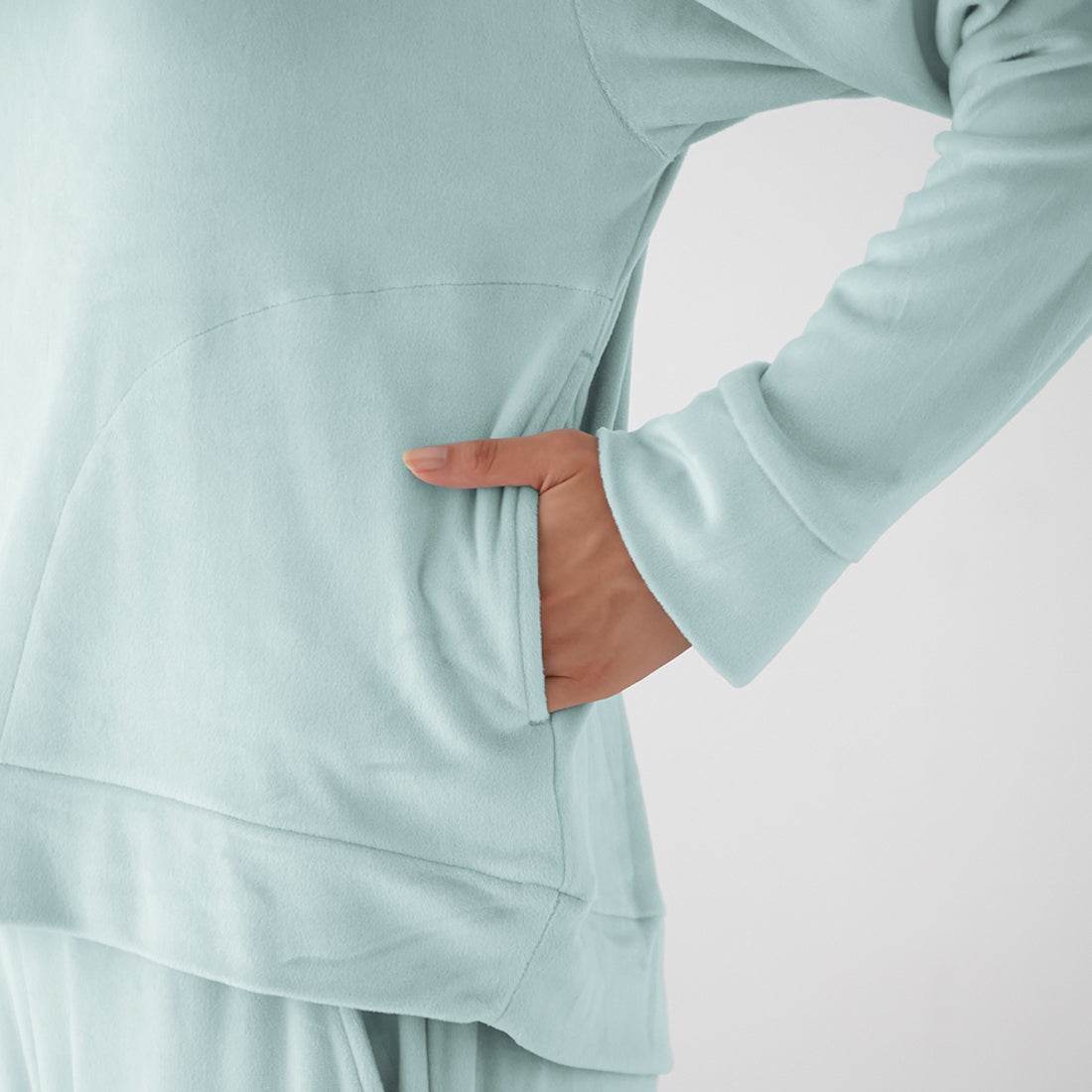 ウチコレ UCHI-COLLE 【ドロップショルダー】ルームウェア ベロア