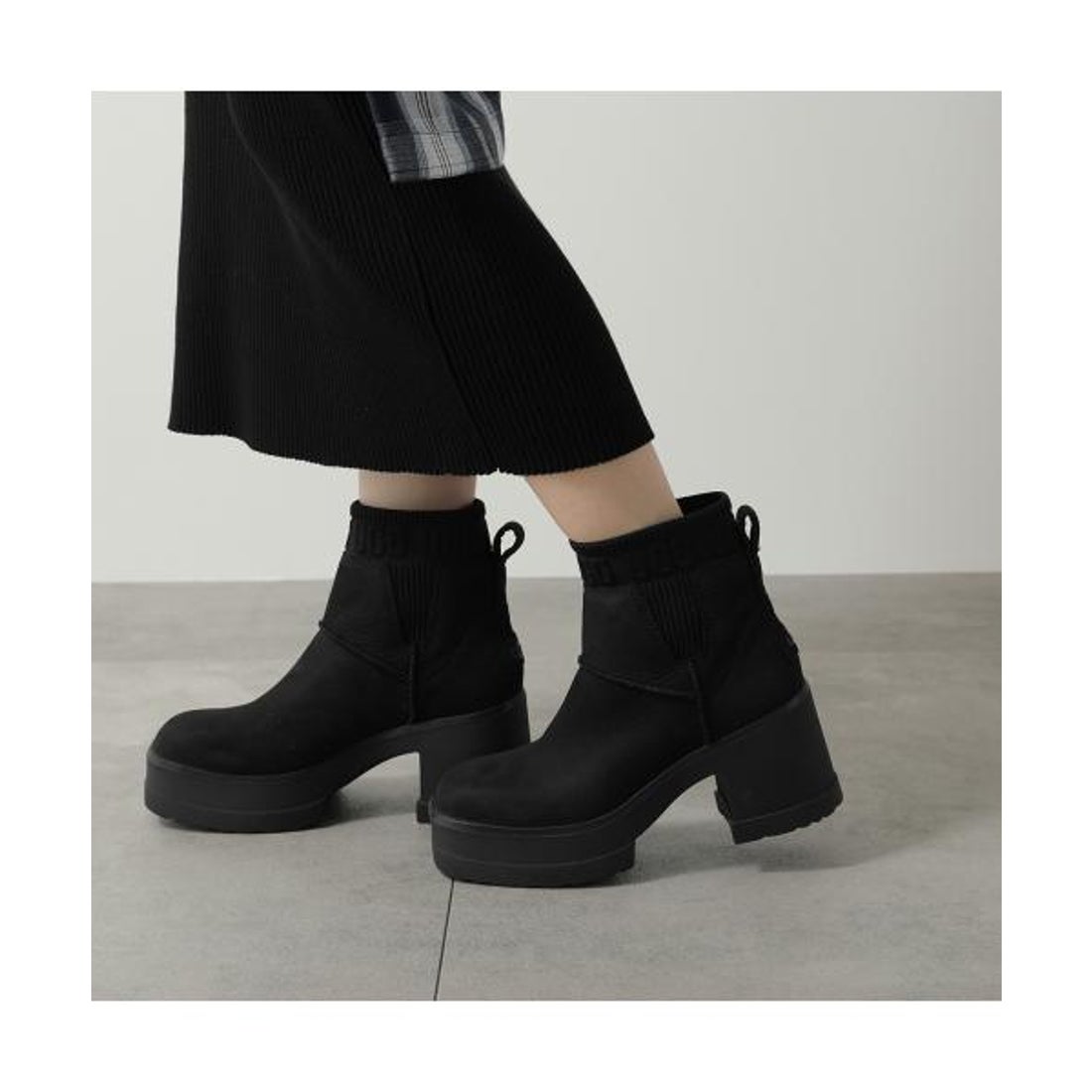 アグ UGG UGG ショートブーツ MOXY CHELSEA 1171475 レザー ニット