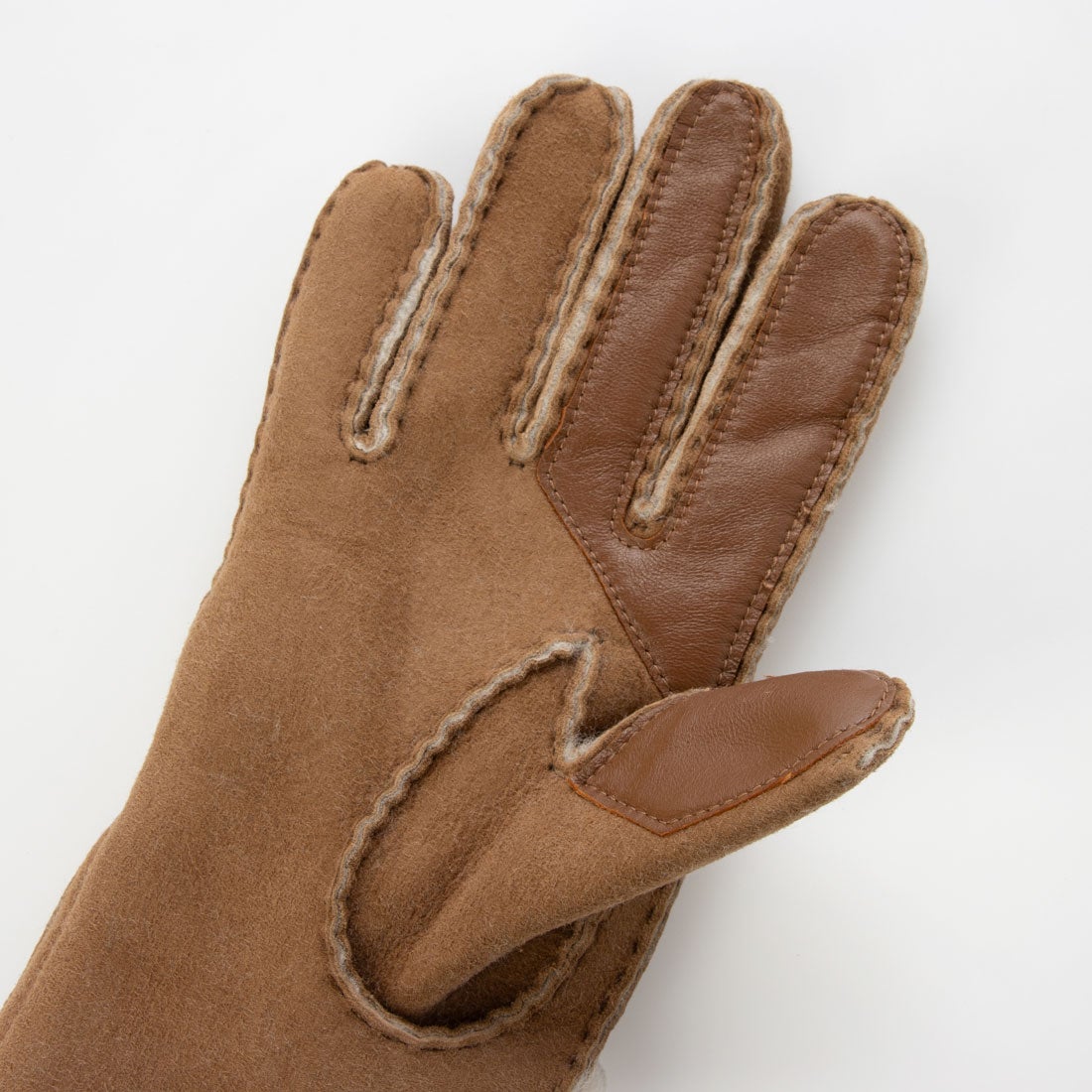 アグ UGG シープスキン グローブ ダブルジップ 手袋 （チェスナット