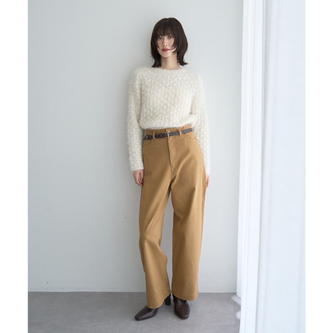 イェッカ ヴェッカ YECCA VECCA ストレッチツイルワイドストレート