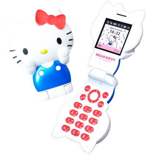 キティちゃんがそのまんな3Dのガラケーに！海外でも使える『キティ