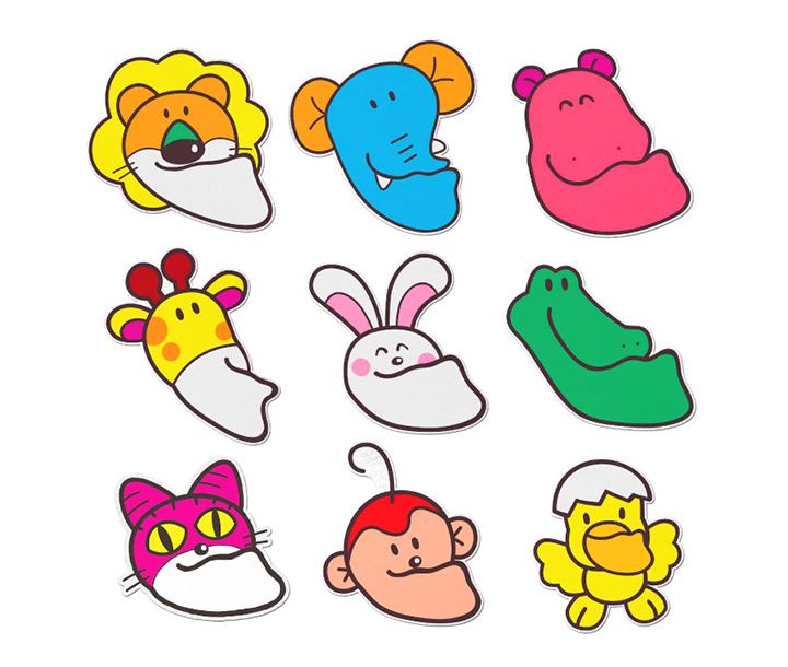 カラフルなどうぶつたちが、キュートなシャクレ顔に☆ 『たべっ子