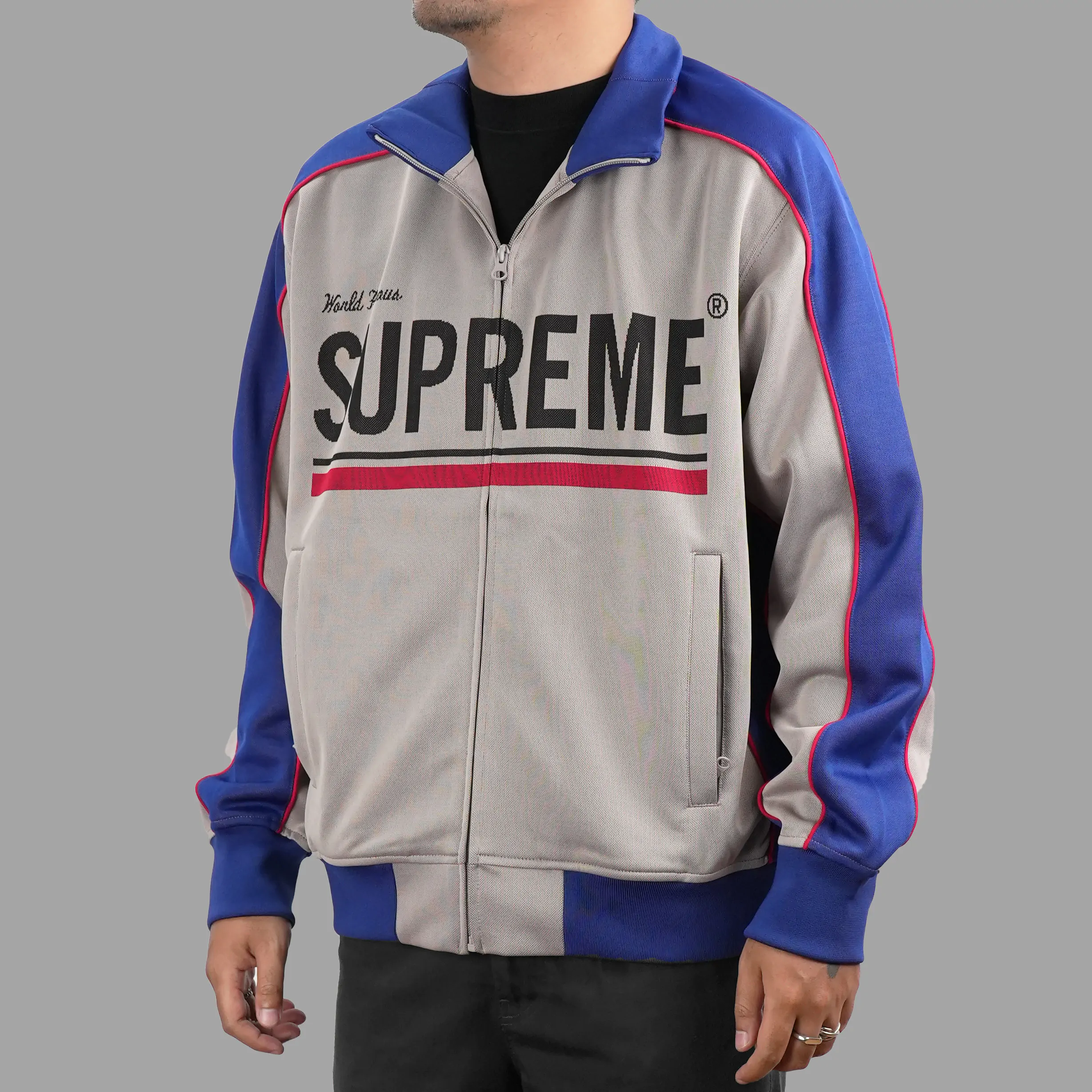 Supreme Stone Island World Famous Jacquard Track Jacket Stone