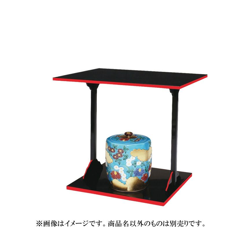 茶道具 棚（たな） 四方棚 (よほうだな) 溜塗 爪紅 (つまぐれ) 而妙