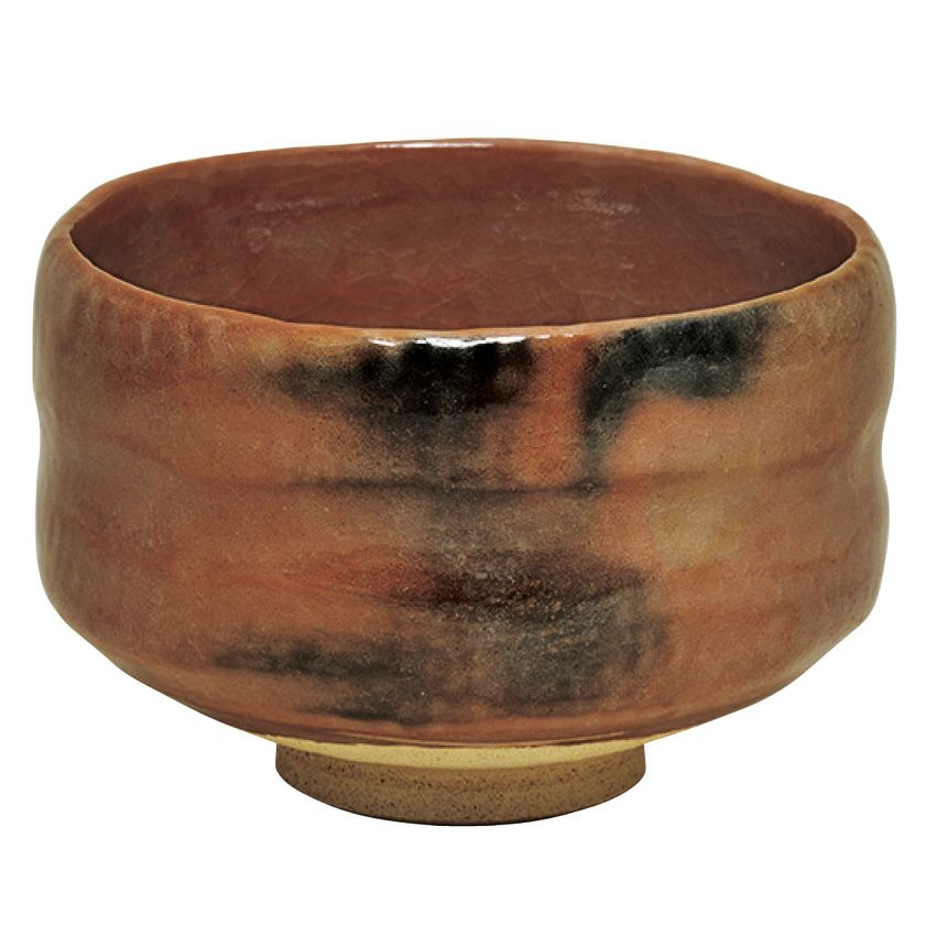茶道具 楽茶碗（らくちゃわん） 茶碗 赤楽 銘「吉祥」 橋本紹尚師御