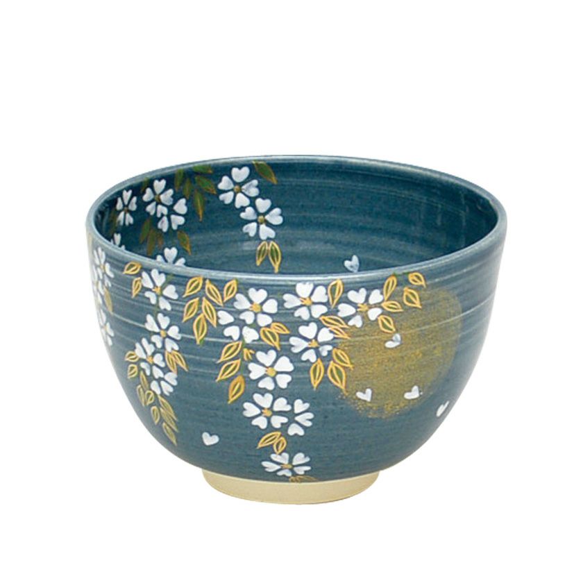 茶道具 抹茶茶碗（まっちゃちゃわん） 茶碗 紺釉 月にしだれ桜 東山