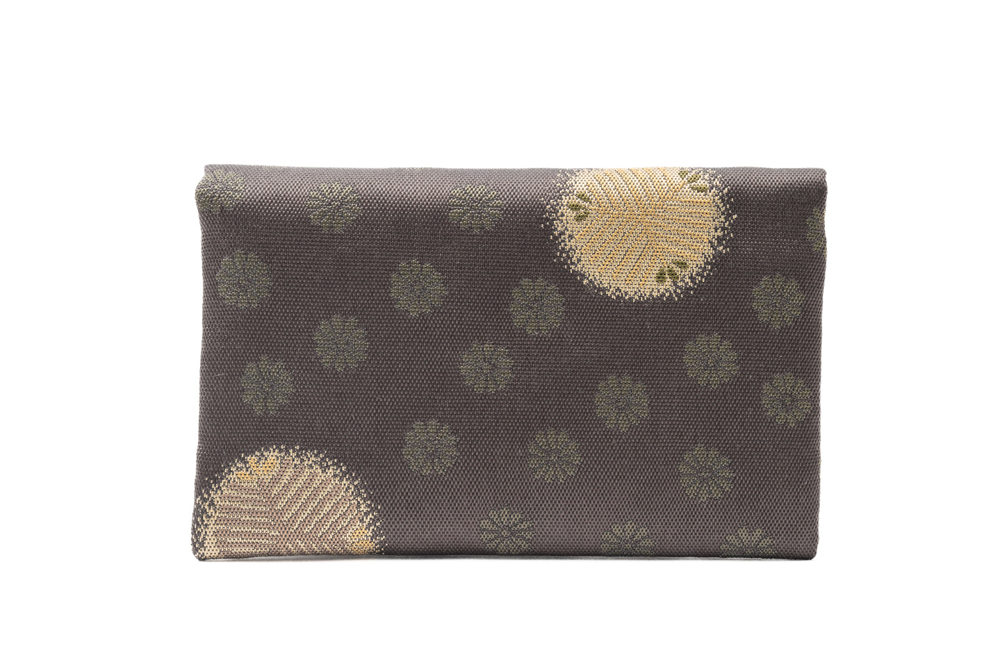 絹の名刺入れ】麹塵染 蛍松/紹巴織｜京都西陣・となみ織物/仙福屋宗介