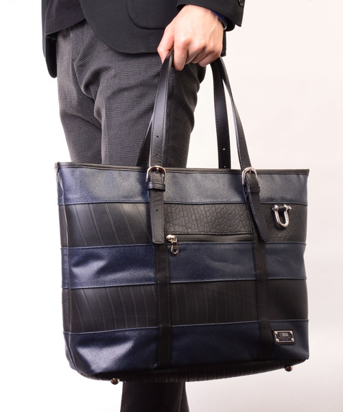 森野帆布コラボ／ボーダートートバッグ | 日本職人が作るメンズ トート