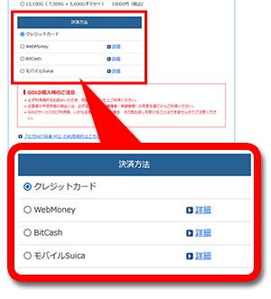 STEP3:購入金額/購入方法の選択｜『セガNET麻雀 MJ』プレイヤーズ