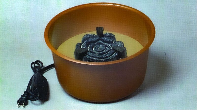 通販販売【茶道具】 丸炉 銅 （電熱兼用） *立礼棚*卓*電熱*炭型*炭形