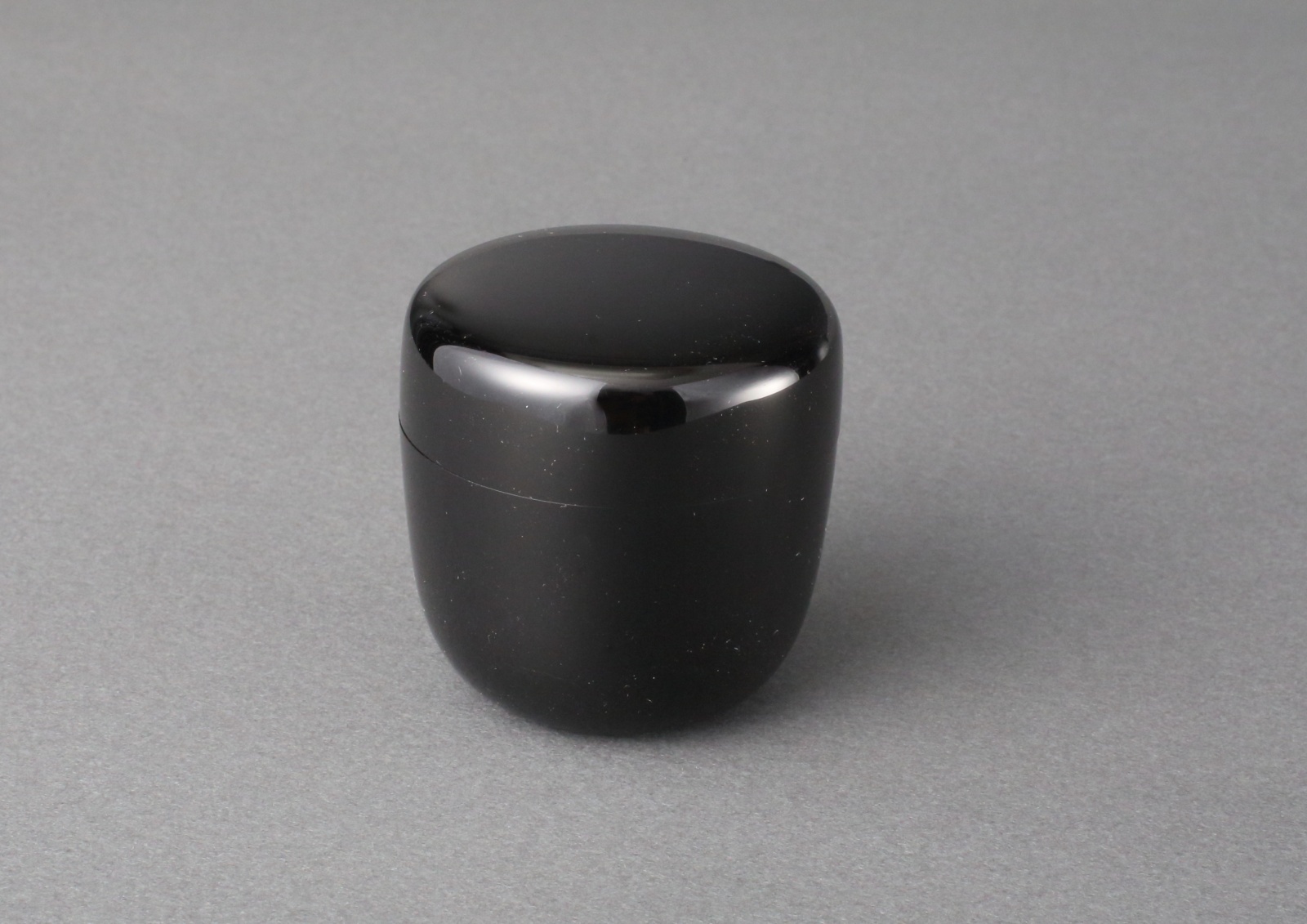 茶道具】 中棗 黒無地 切合口 桐箱入 *高崎秋峰* *茶器*茶入*