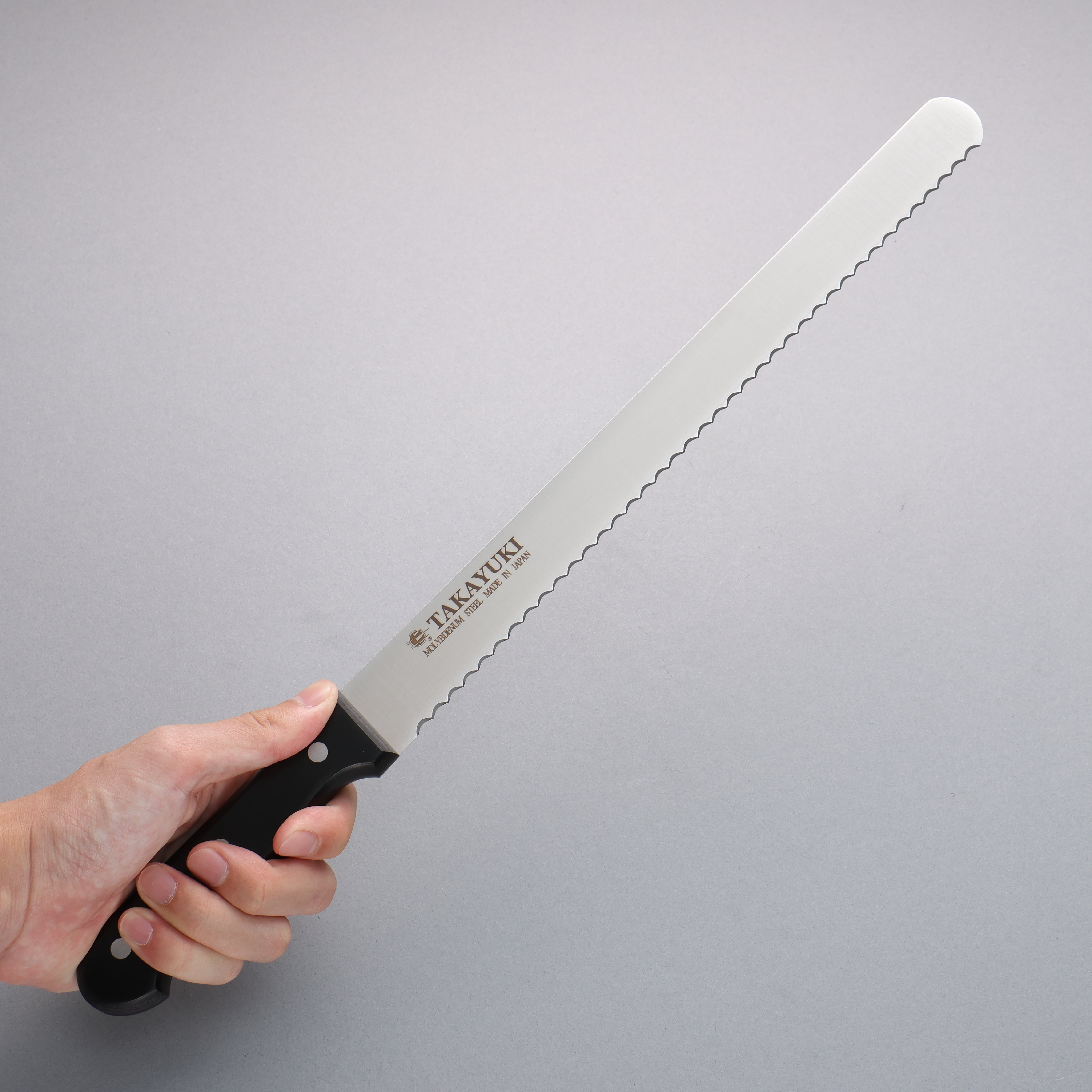 堺 孝行 モリブデン鋼（MOL） パン切り包丁 300mm – 清助刃物 Japan