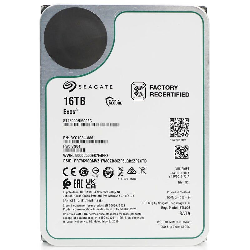 Seagate Exos X16 ST16000NM002C 16TB SATA 3.5