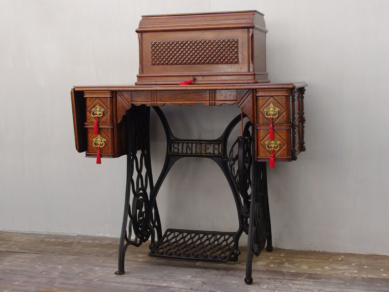No.326 SINGER 27K 英国シンガー製 豪華足踏みミシン：アンティーク