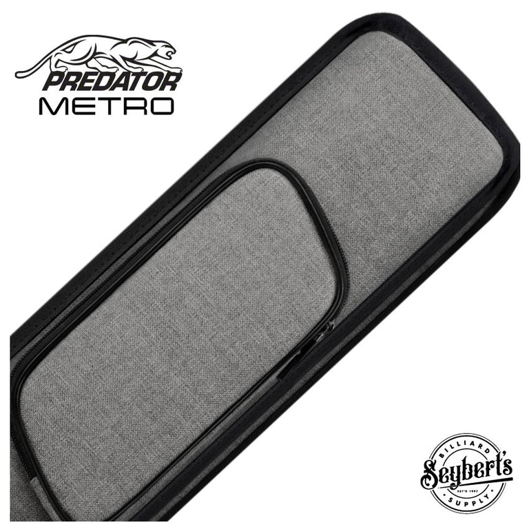 Predator Metro 3x5 Grey Top Zip Hard Cue Case - Seybert's