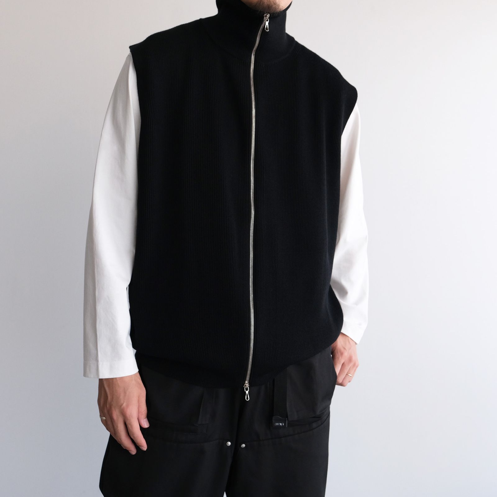 Graphpaper - Hight Density Drivers Knit Vest -ニット-（Black
