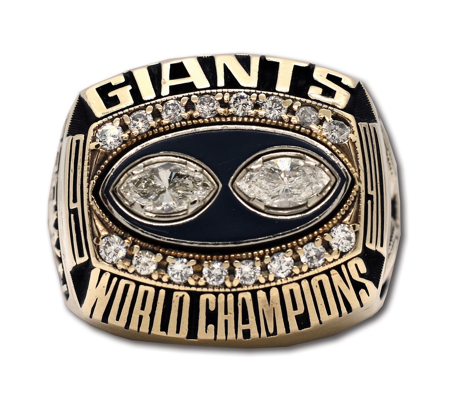 1990 New York Giants Super Bowl XXV World Champions 10K Gold Ring