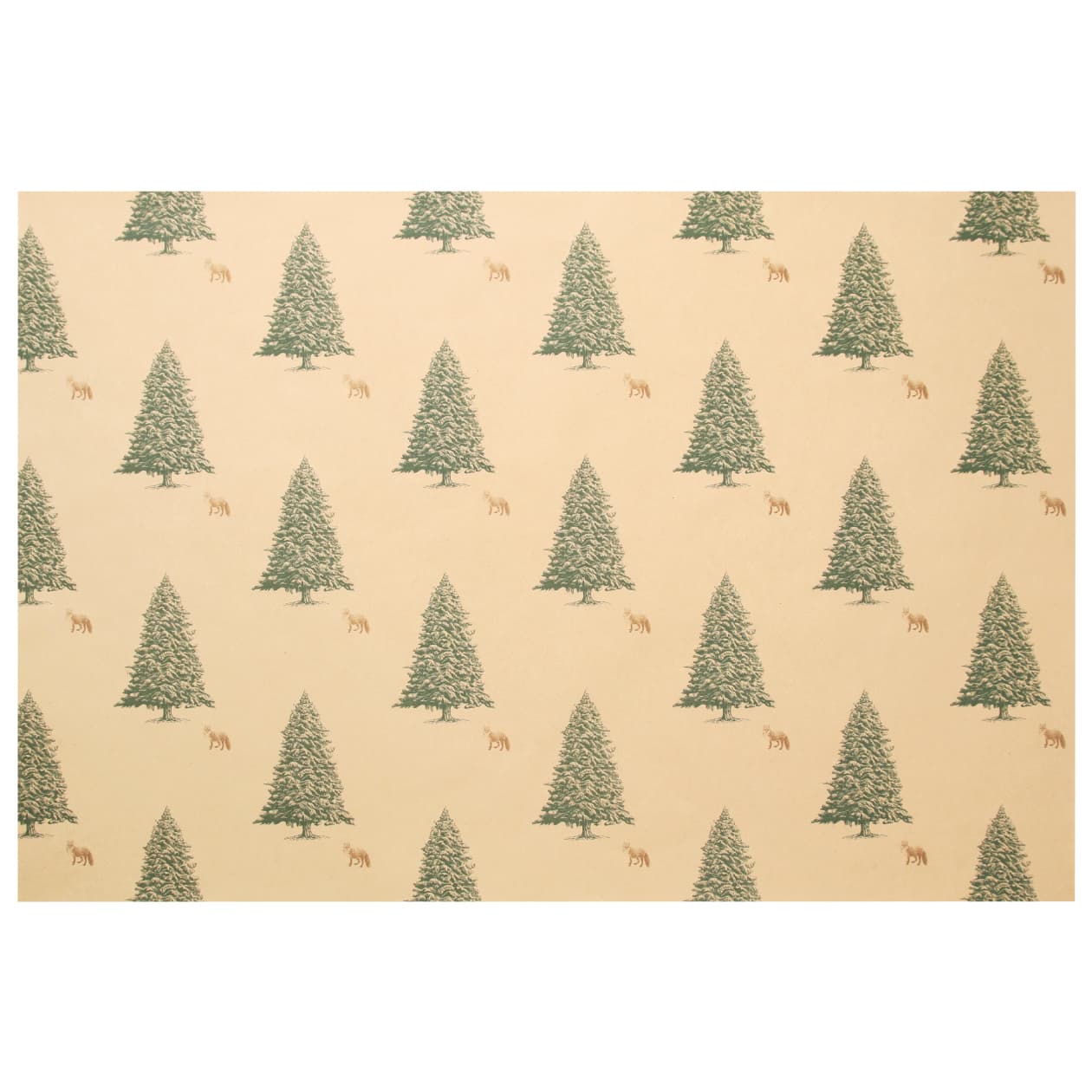 522×772 ラッピングペーパー もみの木ときつね 50g | 羽車公式サイト